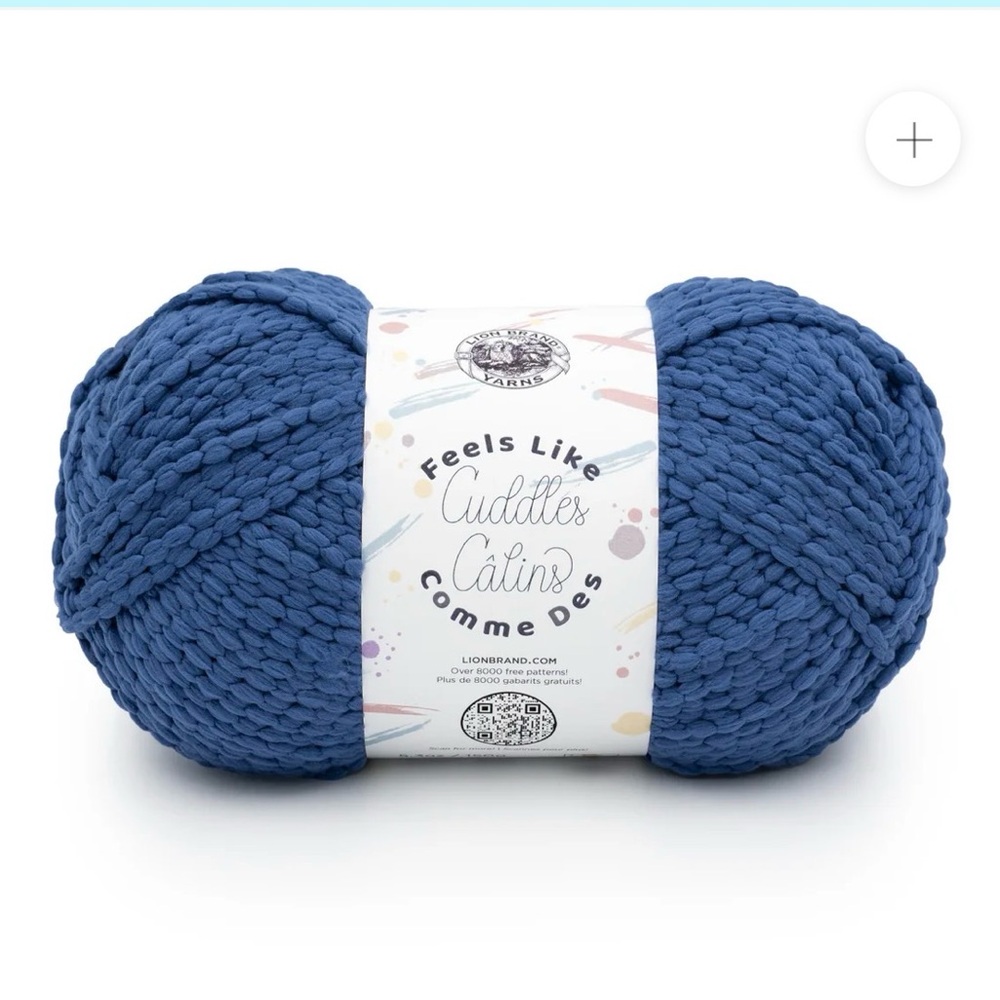 Lion Brand Feels Like Cuddles Blue Yarn